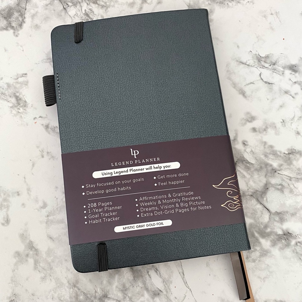 LAST CHANCE SALE! Legend Planner Gray Gold Detailing Weekly Monthly Organizer - Picture 8 of 10